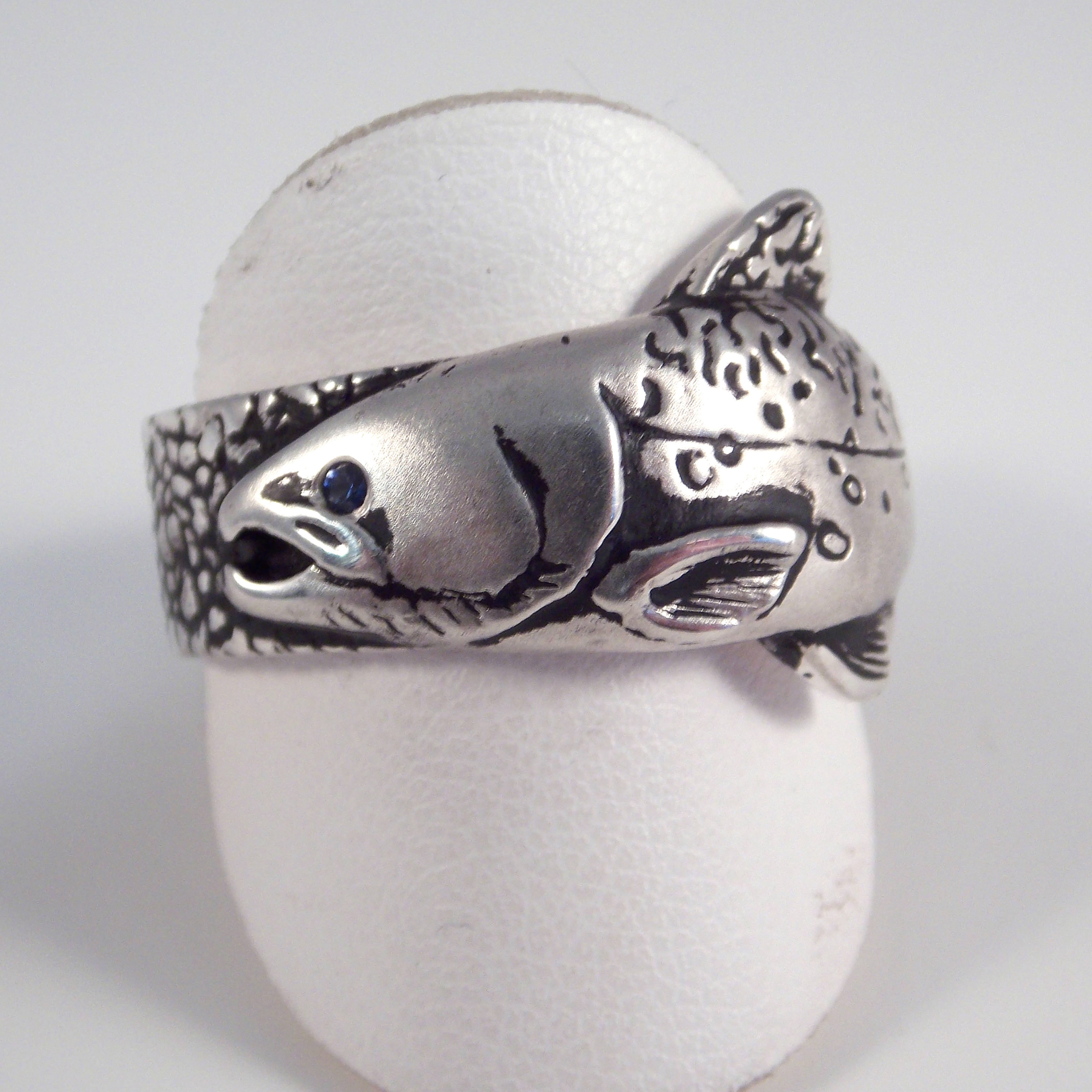 Brook Trout Silver Fish Ring